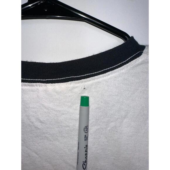 Vote for Pedro Short Sleeve Ringer T-Shirt Adult Small Port & Company White Tee - Picture 5 of 6